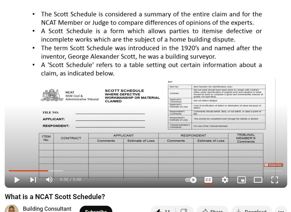 What is a Scott Schedule