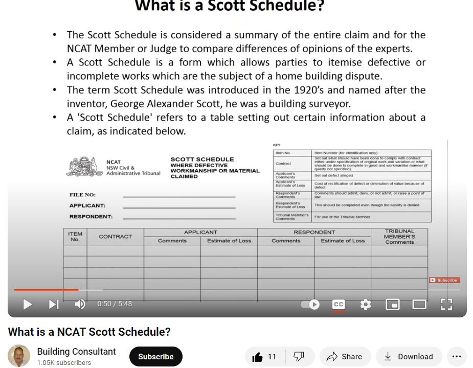 What is a Scott Schedule