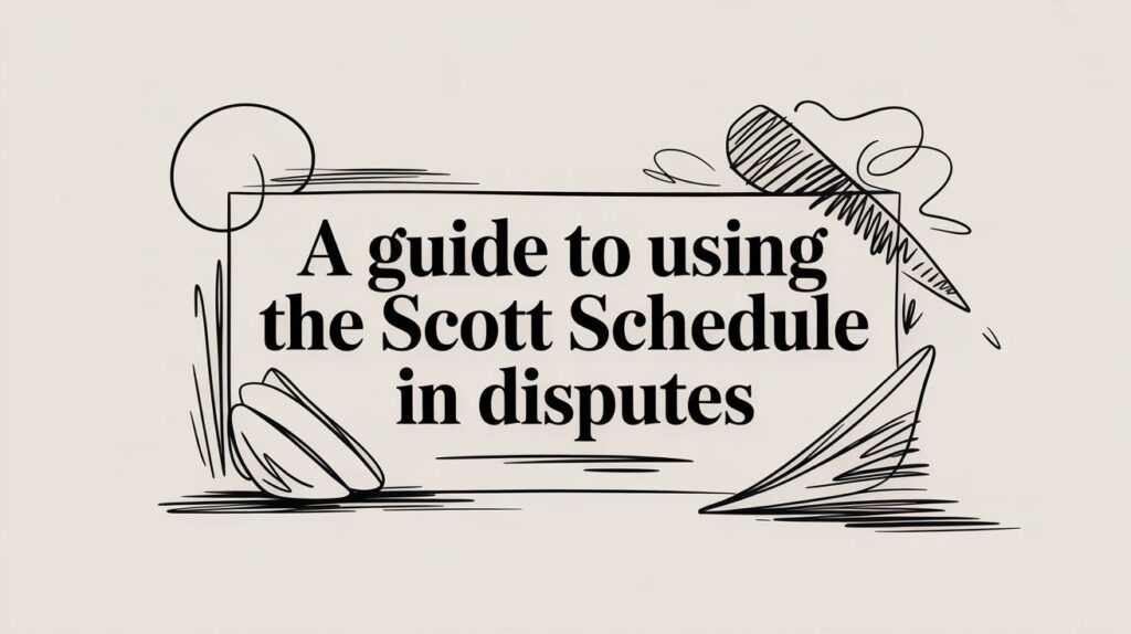 Scott Schedule in Disputes