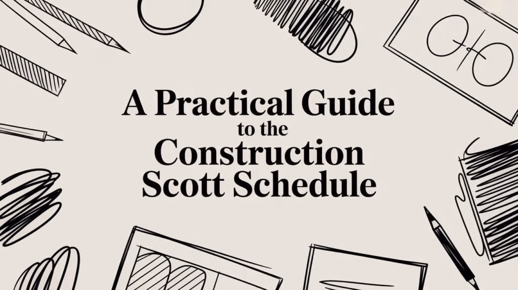 Construction Scott Schedule Drafting Tools