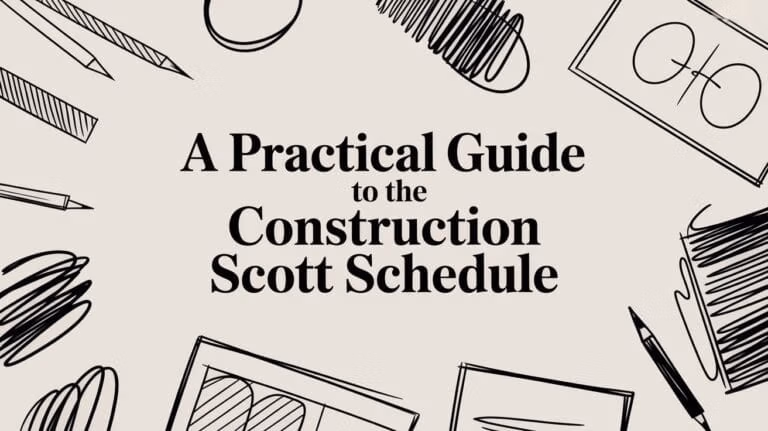 Construction Scott Schedule Drafting Tools