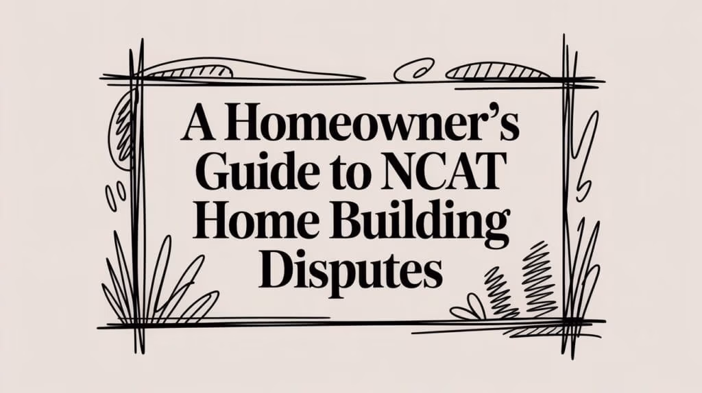 Ncat Home Building Disputes Guide Cover
