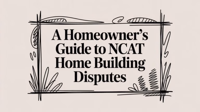 Ncat Home Building Disputes Guide Cover