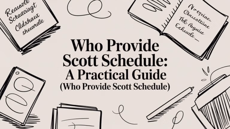 Who Provide Scott Schedule Office Sketch