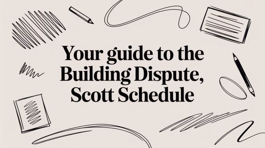Building Dispute Scott Schedule Document Doodles