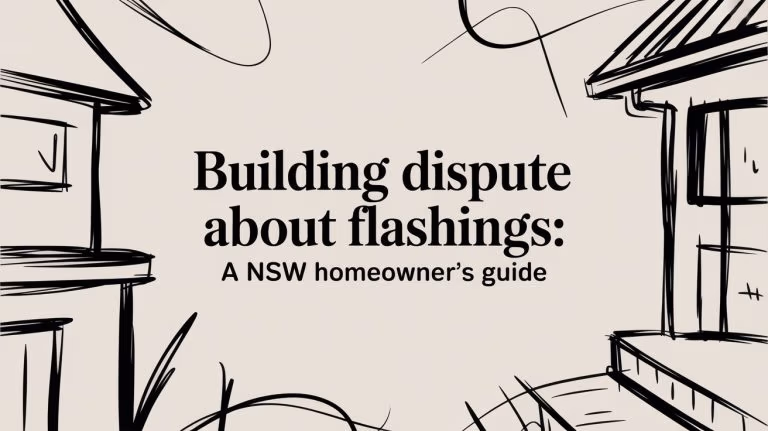 Building Dispute About Flashings Home Sketch