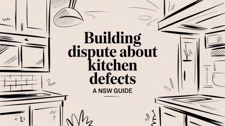 Building Dispute About Kitchen Defects Kitchen Sketch