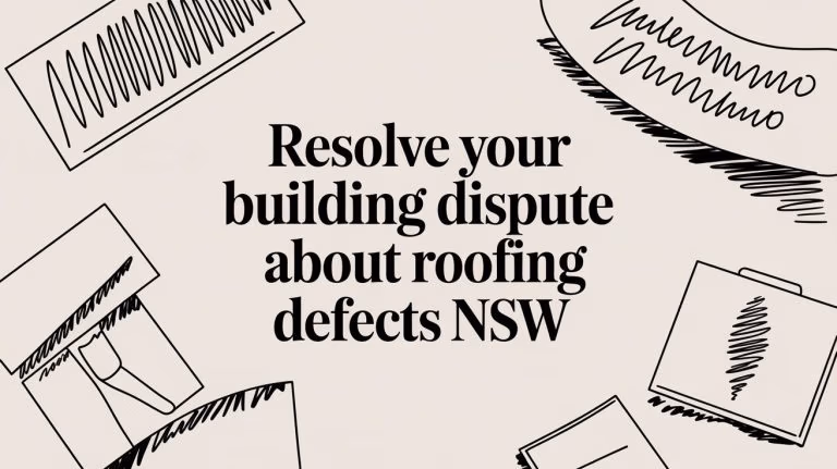 Building Dispute About Roofing Defects Illustration