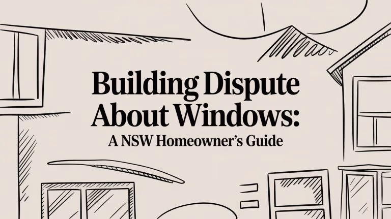 Building Dispute About Windows House Illustration