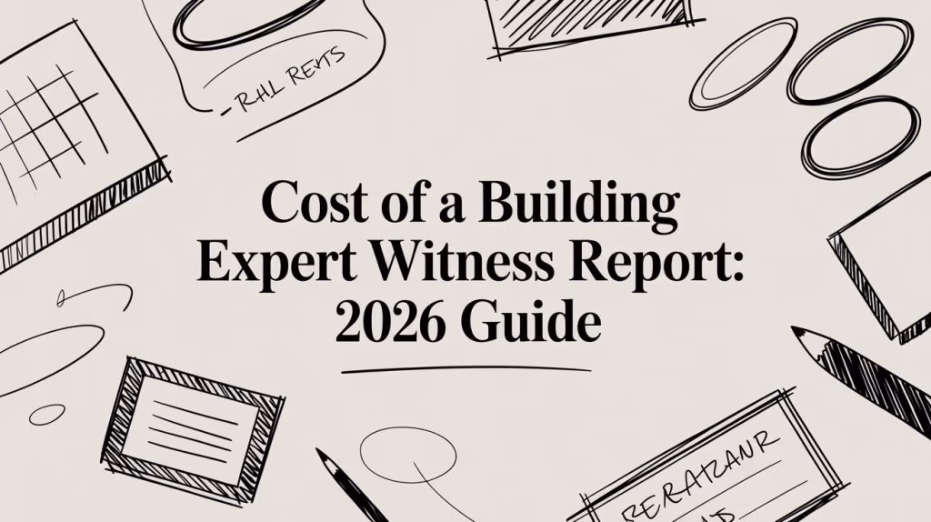 Cost Of A Building Expert Witness Report Sketched Background