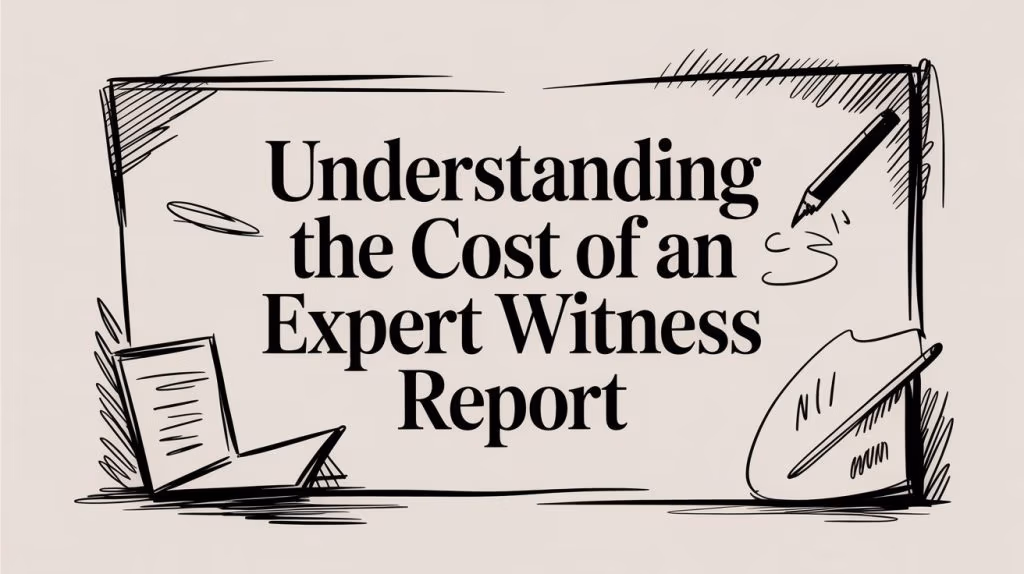 Cost Of An Expert Witness Report Legal Illustration