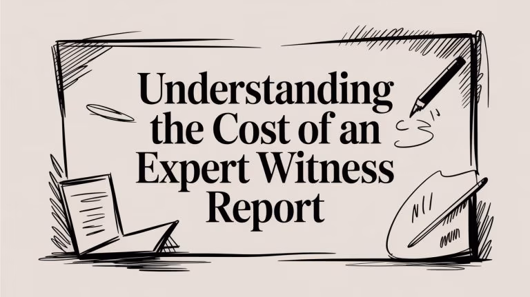 Cost Of An Expert Witness Report Legal Illustration
