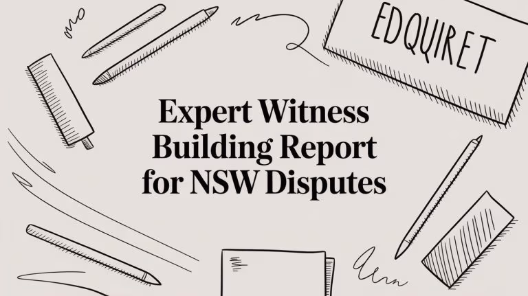Expert Witness Building Report Stationery Flatlay