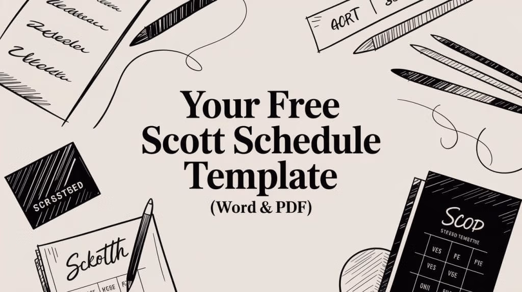 Scott Schedule Template Stationery Sketch