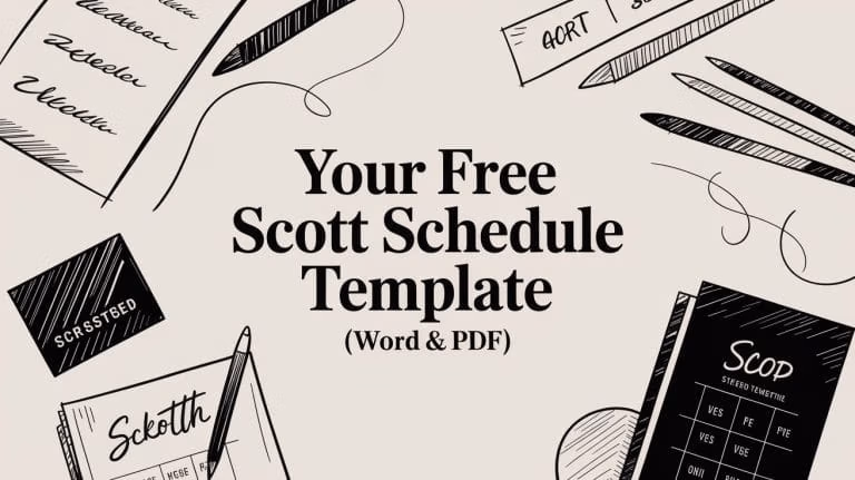 Scott Schedule Template Stationery Sketch
