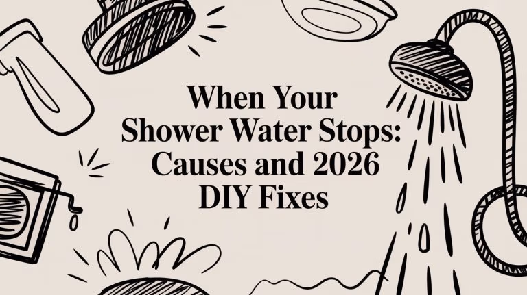 Shower Water Stops Shower Illustration