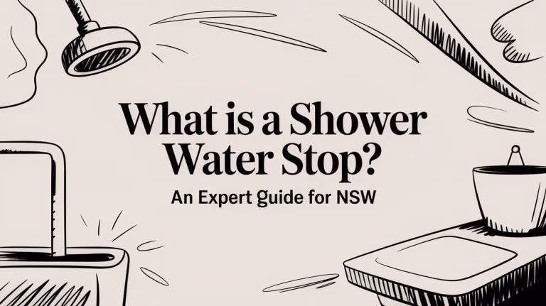 What Is A Shower Water Stop Bathroom Illustration