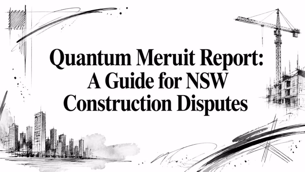 Quantum Meruit Report Construction Disputes