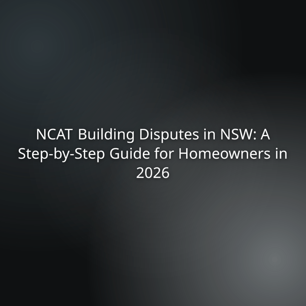 NCAT Building Disputes in NSW: A Step-by-Step Guide for Homeowners in 2026