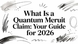 What Is a Quantum Meruit Claim: Your Guide for 2026 with black abstract brush strokes around the text